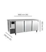 Hoshizaki Three Door Under Counter Freezer FTW-177MS4-GN/ LS4-GN