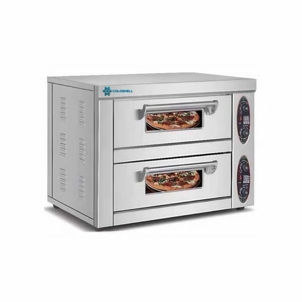 Coldshell Electric Stone Pizza Oven Double Deck Double Tray