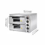 Coldshell Electric Stone Pizza Oven Small 2 Deck EP02 (Stone Size 16×16 inch X 2)