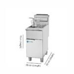 Coldshell Standing Gas Fryer 26 Ltr Dimention