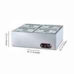 Electric Hot Bain Marie & Valve - 4 Pan