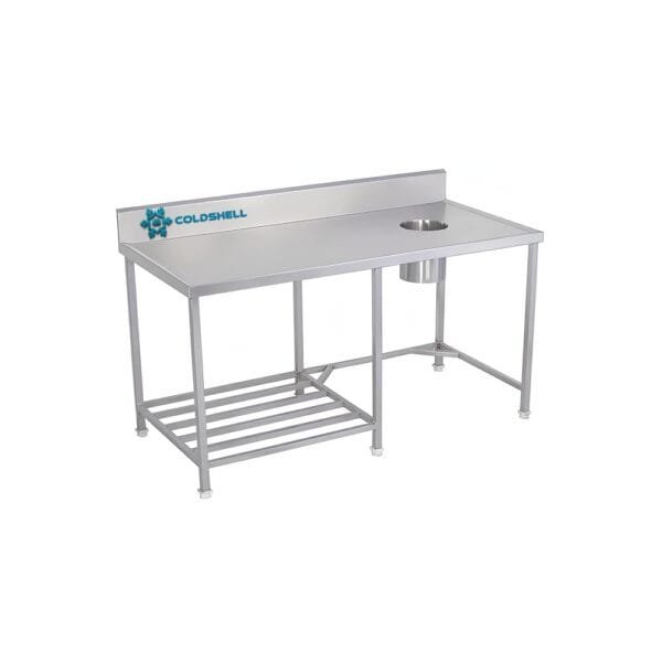 Coldshell Dish landing Table with Garbage Chute GCT42