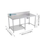 Coldshell Dish landing Table with Garbage Chute GCT42