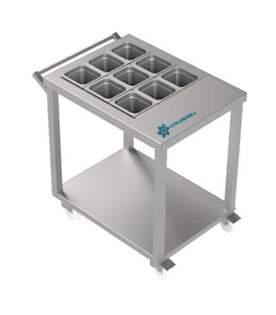 Coldshell Masala Trolley MT24, With 9 Containers