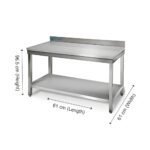 Coldshell Work table With One Undershelf WT1U24