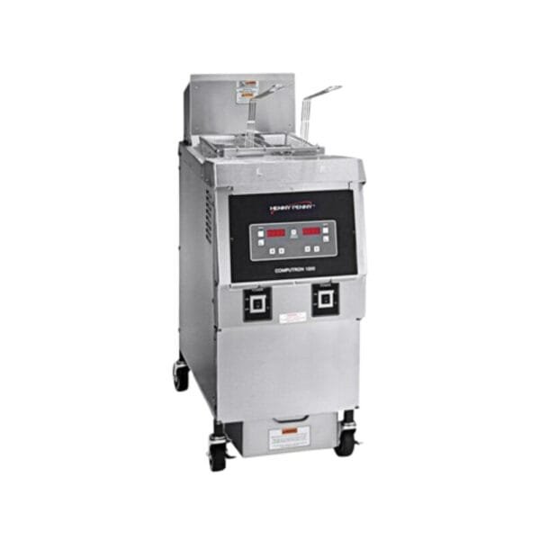 Henny Penny Electric Open Fryer - Computron 1500. Program Controls. Led Time / Temp Display. With Filtration - Split Vat. 2 X Half Basket, OFE 141 - SPLT VAT