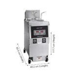 Henny Penny Electric Open Fryer - Computron 1500. Program Controls. Led Time / Temp Display. With Filtration - Split Vat. 2 X Half Basket, OFE 141 - SPLT VAT